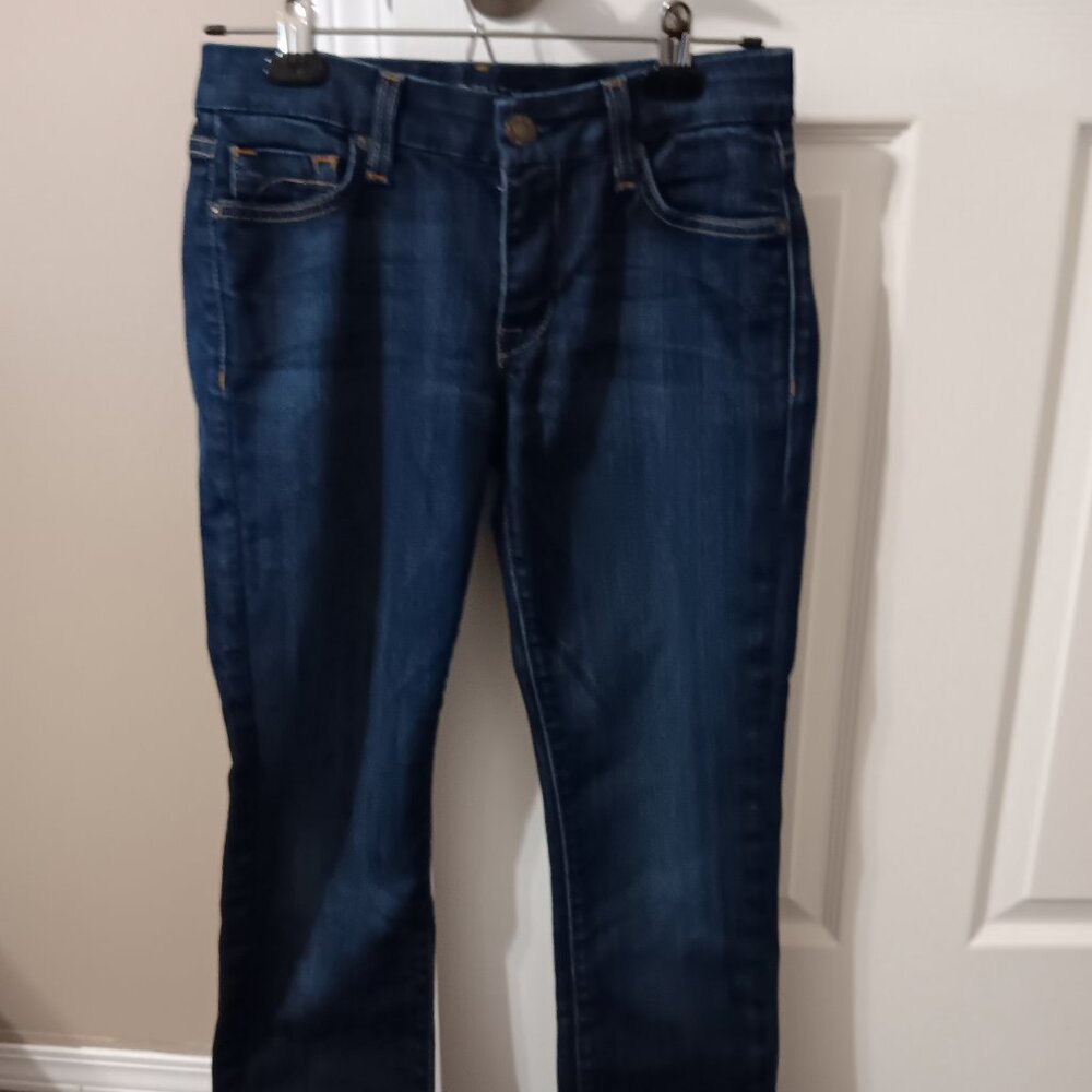 Authentic Designer Fidelity Jeans Dark Denim Size 28 Cut#730 Houston Tao Blue